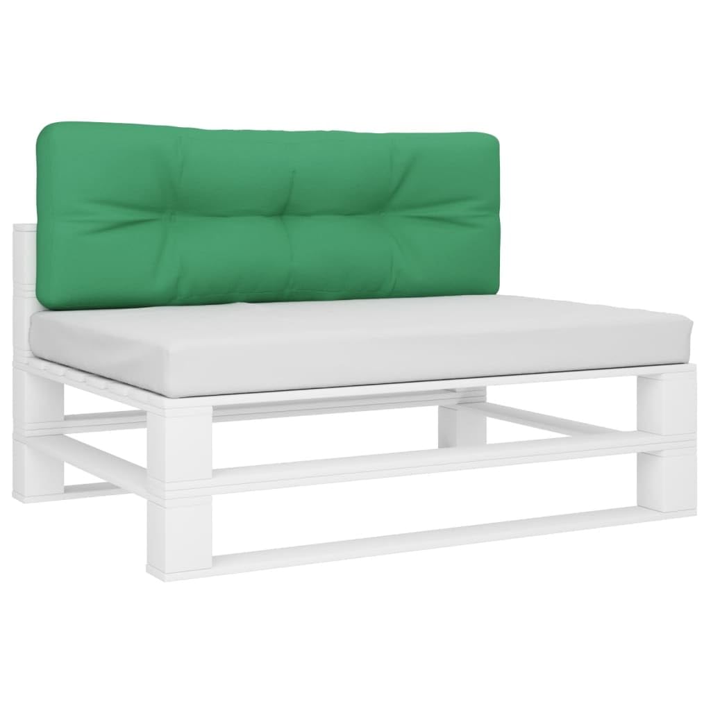 Cojín para palé, color verde, 120 x 40 x 12 cm, tejido impermeable, cómodo, adecuado para muebles de jardín, balcón, terraza, asiento ergonómico, lavable, antideslizante, incluye cremallera