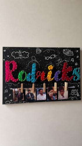 Image of HBH String Art Display Frame Handcrafted Wall Interior Accent