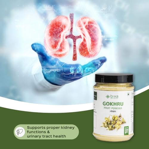 Image of Bixa Botanical Gokshura 200g (Gokhru /Tribulus Terresteris) Powder for Genito-Urinary Health and Muscle Build