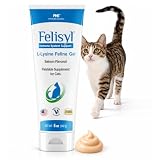 Felisyl L-Lysine Gel for Cats & Kittens (5oz) – Immune System, Respiratory & Eye Health Support. Reduces Sneezing, Runny Nose & Watery Eyes. Daily Salmon-Flavor Supplement – Made in USA (1 Pack)
