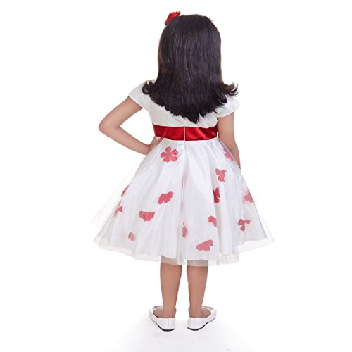 Image of Girl's Synthetic a-line Maxi Dress (WLT-1073-10- Olive Green 10-11 Years)