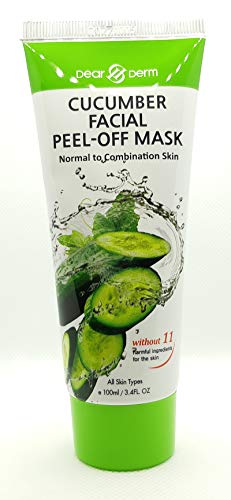 Peel Off Face Mask - Dearderm Cucumber Facial Peel-Off Mask 3.4Fl.oz/100Ml #TOP3
