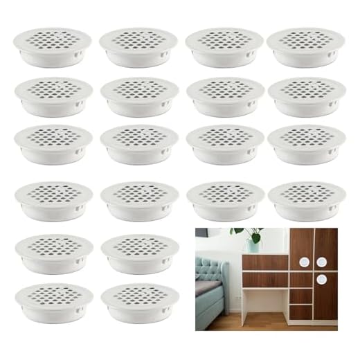 Belvanr Rejilla Ventilacion 20 Piezas Rejilla Ventilacion Horno Blanco 35mm Acero Inoxidable Rejilla de Ventilación Redonda Rejilla Ventilacion Baño Agujero de Ventilación para Gabinete Guardarropa