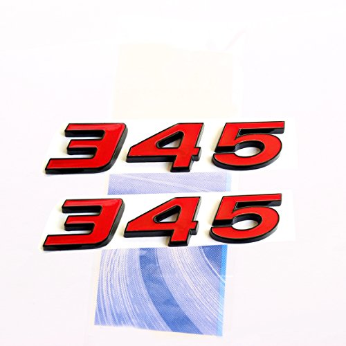 Yoaoo 2 x OEM 345 Emblem 345 Badge Legierung Aufkleber 3D Logo Ersatz für 345 Badge BZ