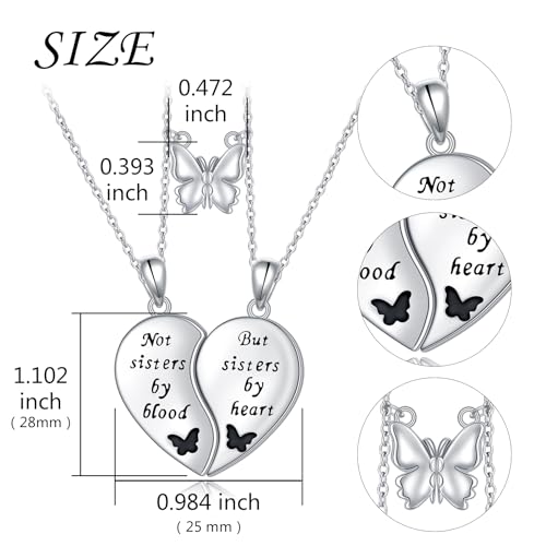 925 Sterling Silver Always My Sister & Daughter Mother Forever My Friend Love Heart Necklace for Women & Mother Gift2