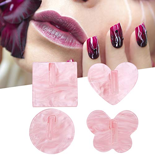 Nail Display Stand, 4Pcs/Set Professional Nail Art Practice Manicure Tips Holder Tool For Home Nail Art Salon(Pink) #TOP7