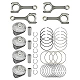 Engine Piston Kit & Connecting Rod Set Fit for Hyundai Sonata Tucson for Kia Sorento Optima Sportage 2.4L 2011-2019, Replace 23040-2G200 23410-25201 23510-2G500