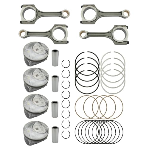 Engine Piston Kit & Connecting Rod Set Fit for Hyundai Sonata Tucson for Kia Sorento Optima Sportage 2.4L 2011-2019, Replace 23040-2G200 23410-25201 23510-2G500