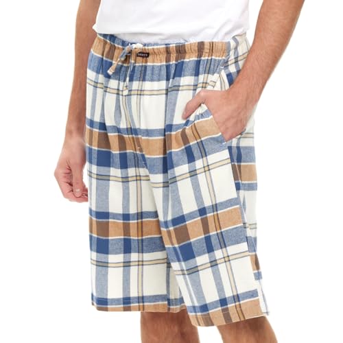 Andrew Scott Men's Cotton Flannel Soft Woven Pajama/Lounge Sleep PJ Shorts -Pack of 22