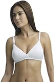 Fruit of the Loom Women's Lightly Padded Wirefree Bra, White, 38B