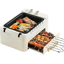 Electric BBQ Kebab Grill Machine, Non-stick Household Smokeless Barbecue Double Layer Grill Oven, Automatic 360 Rotating Skewers Machine, for Outdoor Picnic