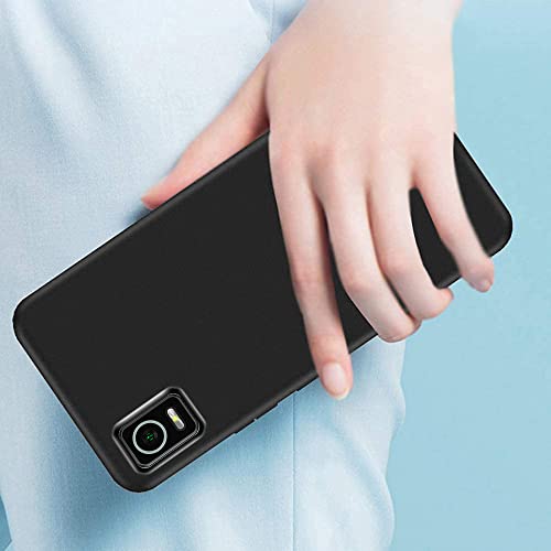 Yjrop For Cricket Debut Smart Case With Tempered Glass Screen Protector Slim Full-Body Silicone Bumpers Anti-Scratch Shockproof Protective Phone Case Cover For Cricket Debut Smart 2022(Black) #TOP5