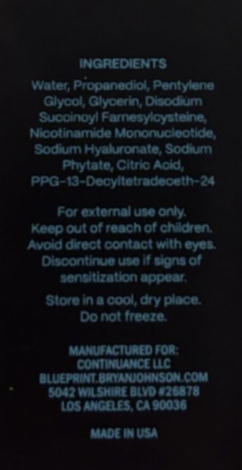 Blueprint Bryan Johnson Facial Serum with SFC & NMN – Age Defying Serum for Fine Lines, Firmness & Hydration – Longevity-Inspired Skin Care for Radiant, Youthful Skin – Fragrance Free & Vegan Formula - Image 8