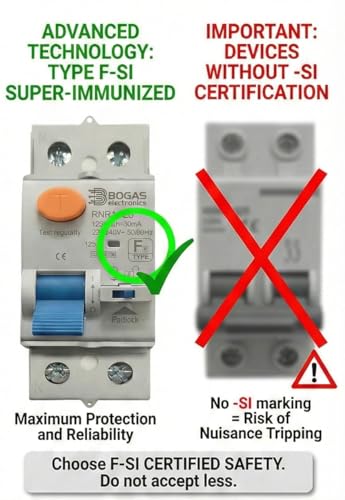 Miniatura 8 de Diferencial Type F-Si Autorearmable 40 Amperios 30ma 2 Polos N F Con Certificaciones Oficiales Y C E