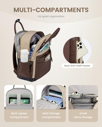 Image of LOVEVOOK Laptop Backpack for Women Girls, 15.6 Inch Waterproof Computer Backpack Student School Cute Bookbag Computer Bag
