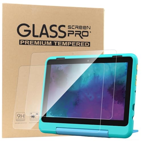 OddMart 2 Pack Screen Protector for Fire HD 10/10 Kids/ 10 Kids Pro (2023/2021) Tablet, 10.1" Tempered Glass Film 9H Hardness Anti-Scratch Anti-Fingerprints Clear No Bubbles