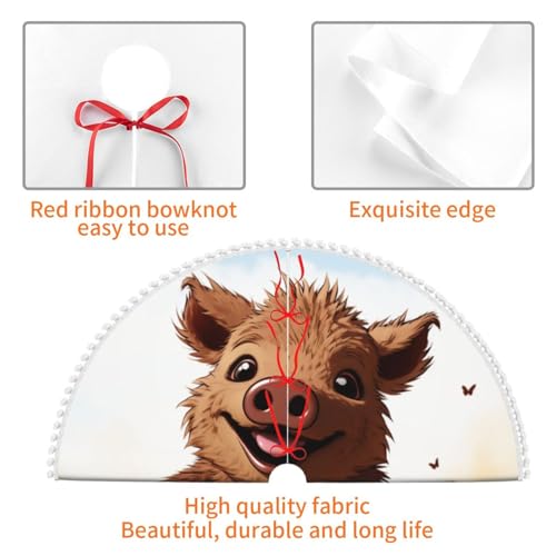 Jupe de sapin de Noël 122 cm double couche pour protéger le sol