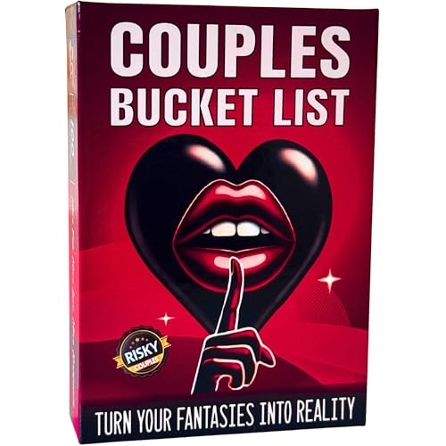 RISKY COUPLES Couples Bucket List - 100 Spicy Dares & Fun Challenges for Date Nights, Bedroom Games, Romance & Intimacy Game, Anniversary or Valentine’s Day Gift for Him & Her