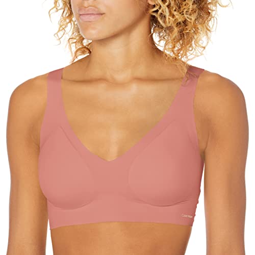 Calvin Klein Sutiã feminino invisível com decote profundo, Uva vermelha, XG