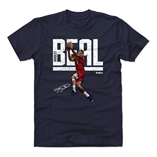 500 LEVEL Bradley Beal Shirt (Cotton, Large, True Navy) - Bradley Beal Hyper W WHT