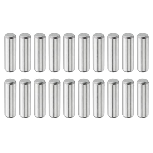 QUARKZMAN 20 Pcs Pasadores 5 mm x 16 mm, Pasadores Cilíndricos Acero Inox 316L, Pasadores Soporte, Varillas Fijación, Elementos Fijación, Pasadores Metálicos, Color Plateado