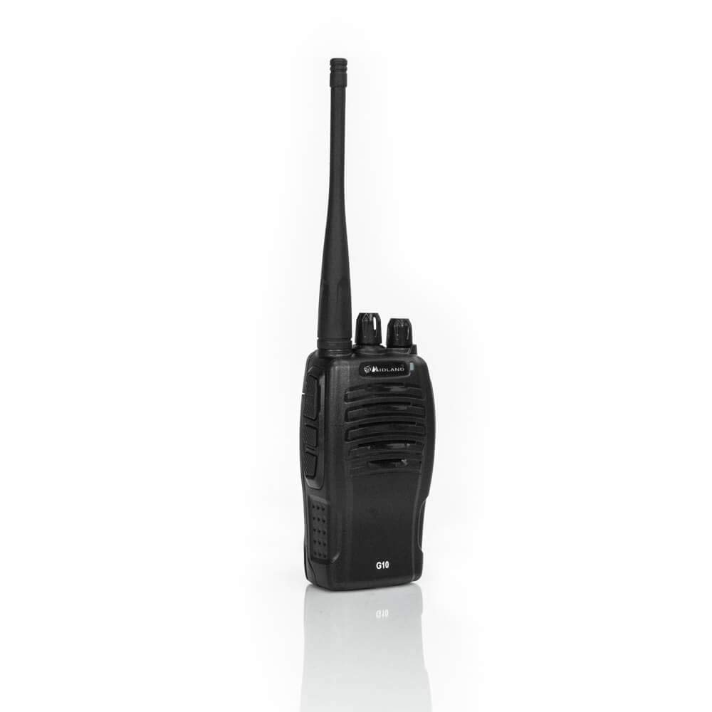 Midland G10 Walkie Talkie PMR446 – 8+8 Canali, Batteria Li-Ion 1200mAh, Caricatore E Clip Cintura Inclusi