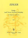  Lieder nach Texten von Kurt Tucholsky für Singstimme und Klavier Heft 1 (DV 9062)