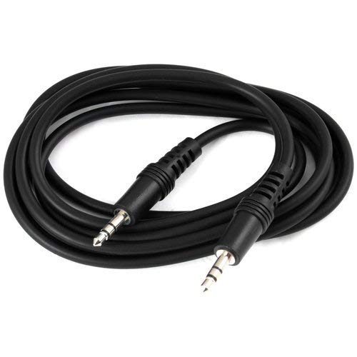 Image of Aux Cable, 3.5mm Male to Male Stereo Aux Cord Compatible with Headphone, MobilePhone, Car Stereo, Home Theatre & More,Black,1pc Pack. (1.5 METER)