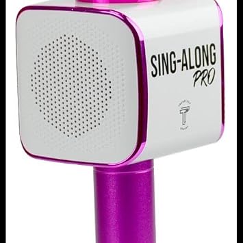 Sing-Along PRO Bluetooth Karaoke Microphone - Wireless Mic for Kids & Adults - Portable Karaoke Mic with Stereo Audio (Pink)