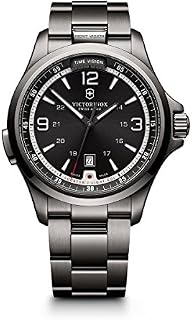 Victorinox Men's 241665 Swiss Army Night Vision Dark Grey Dial Black Ice PVD