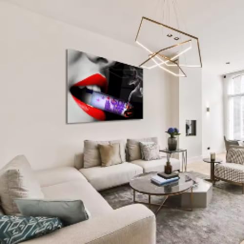 Affiches colorées de lèvres sexy TONGYINLI art mural sur toile sans cadre 40x60cm