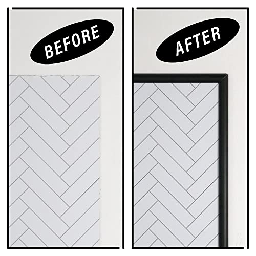 The Tiles Plaza Peel And Stick Tile Edge Trim For Backsplash Tile. 36 Inch Self Adhesive Aluminum Trim Molding Decorative Trim. 10-Pack, Matte Black #TOP2