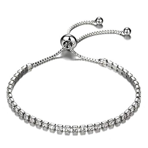 Image of Shining Diva Fashion Full Crystal Charm Stylish Gold Plated Charm Bracelet for Women