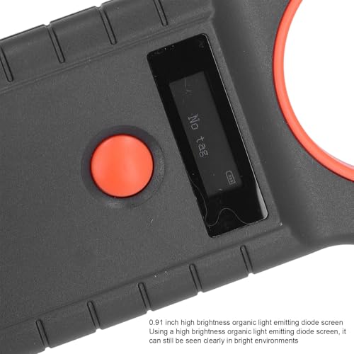 Leitor de Micro Chip Pet EMID, Scanner Portátil de Etiqueta Animal 2.4G Com Tela de 0,91 Polegada, S