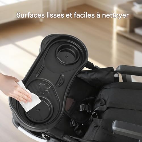 Tablette amovible pour poussette fini les chutes de biberon - 3