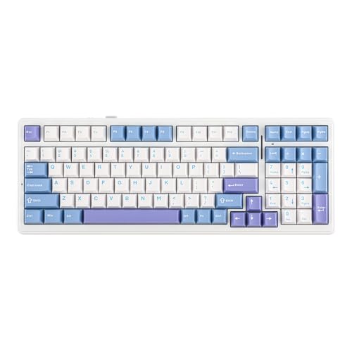 Image of EPOMAKER x Aula F99 Wireless Mechanical Keyboard, Gasket Personalized Keyboard with Hot Exchange, Padded, Bluetooth, 8000mAh, NKRO, RGB, for Gaming /Win /Mac(F99 Purple, Nimbus Switch)