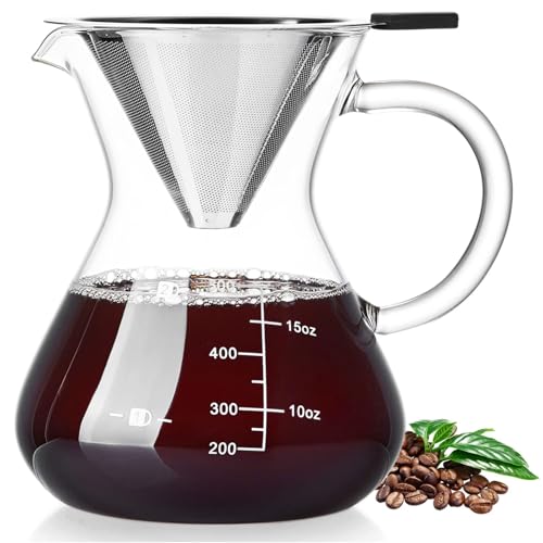 Cafetera de vertido, 500 ml, cafetera manual de goteo