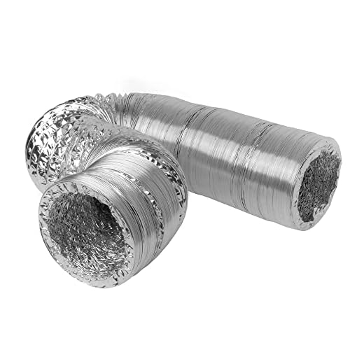 TronicXL 30W 230V Mini Grow Ventilator mit Clip Klemme und Standfuß I Mit Netzstecker I Clipventilator für Homebox Growbox Growschrank Secret Jardin GrowPro DiamondBox Zelsius Mars Hydro etc. 9 GrowPRO Luftschlauch Aluflexrohr, 10 Meter, ø 125 mm / 127 mm - Abluftschlauch für Growboxen, Klimageräte und Abluft-Installationen