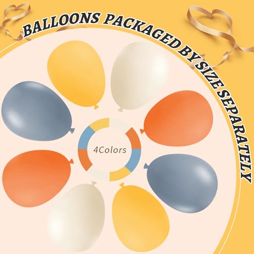 Image of Here Comes the Sun Balloon Garland Arch Kit,412pcs Different Sizes 18 12 10 5 Inch Here Comes the Son Balloon Arch Garland Kit for Boho Retro Here Comes the Son Baby Shower Decor