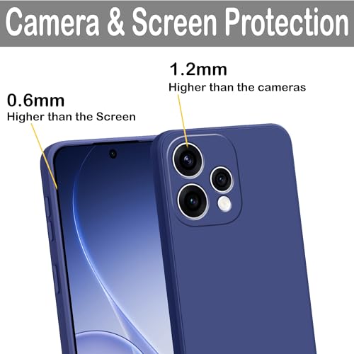 Image of amazon basics Back Cover for Oppo Reno 15 5G | Ultra Slim Soft Rubberised Case | Matte Silicone Flexible Mobile Case | Camera Protection - Blue