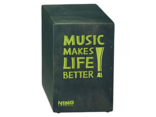 Nino Percussion Kid's Snare Cajon Box Drum, Baltic Birch Wood-Made in Europe-for Classroom Music, Grey (NINO952GY)