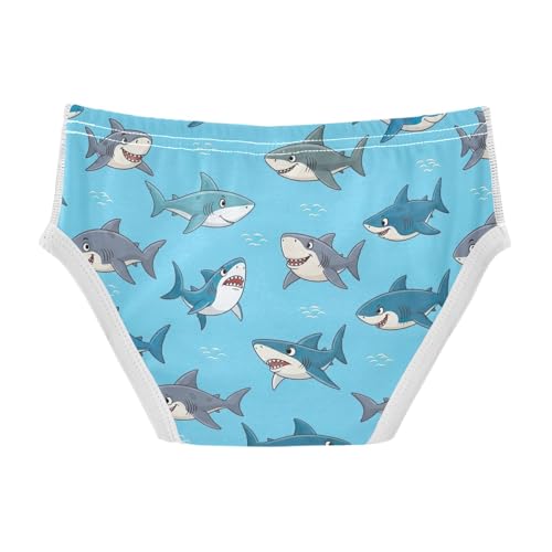 CHIFIGNO Cute Cartoon Sharks Blue Boys' Briefs Cotton Boys Underwear Soft Printed Briefs Underwear2