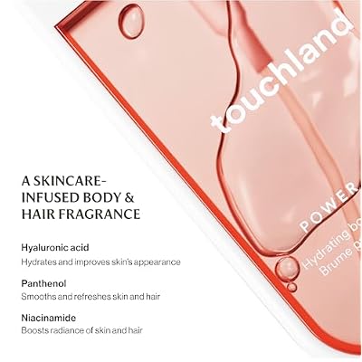 Touchland Hydrating Body & Hair Fragrance Mist Peachy Lychee 2 FL OZ Travel Size Perfume Spray Notes of Lychee, Orchids, and Peach