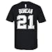 NBA San Antonio Spurs Tim Duncan #21 Men's 7 Series Name & Number Short Sleeve Tee, XX-Large, Black