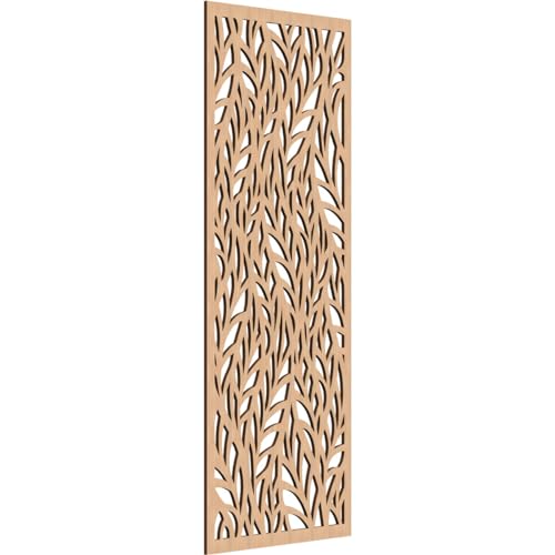 Image of Ortonville Decorative Pierced Fretwork Wood Wall Panels, 25 3 /8 inchW x 64 3 /8 inchH x 3 /8 inchT, Hickory