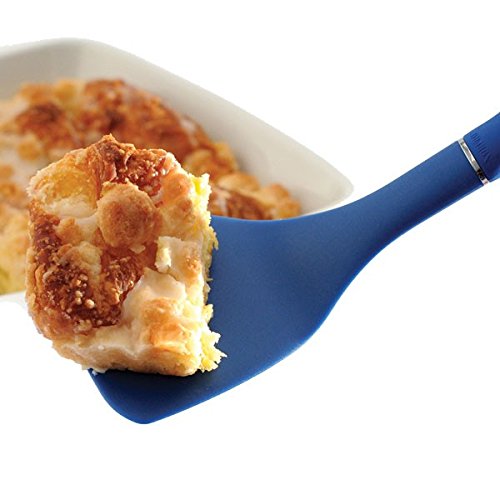 Norpro 10" Heat-Resistant Non-Slip Grip Nylon Half Spatula (1, Blue) #TOP3
