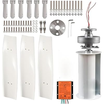 CHRISK 5Kw Wind Turbine Kit Household Generator 12V24v48v Vertical Axis Permanent Magnetic Levitation Generator with MPPT Controller
