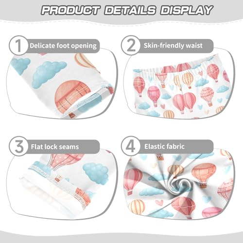 Girls Leggings Size 4T Balloon Cloud Heart Stretchy Tights Girl Clothes Comfortable Pants for Gymnastics Dance3