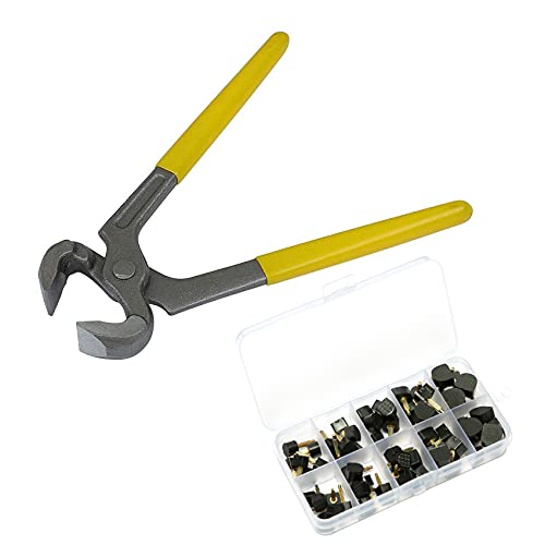 Xiboya textile 6" Heel Caps Remove Plier and 30 Pairs High Heel Replacement Tips (5 Different Sizes, 2 Different Pins Diamete)