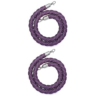 Barrier Hemp Rope, 2 Piece VIP Stanchion Braided Ropes for Crowd ...